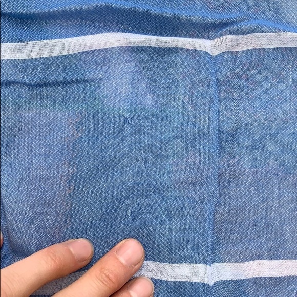 Coach New York Thin Soft Woven Cotton Stripe Scarf - Picture 6 of 7